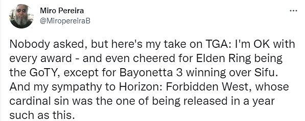 《地平線：西域禁地》TGA沒拿任何獎 粉絲感到不滿