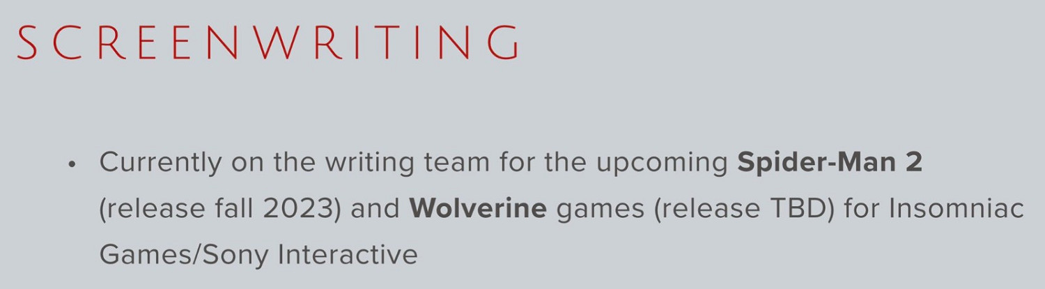 《漫威蜘蛛人2》編劇泄露遊戲發售時間：2023年秋季！