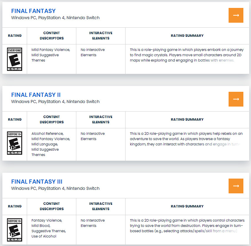 NS新聞 神之天平確定移植NS 最終幻想合集評級泄露 NS新聞 神之天平確定移植NS 最終幻想合集評級泄露