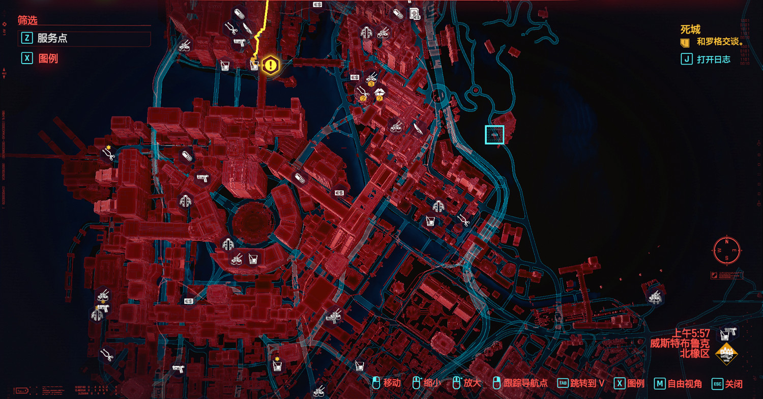 《電馭叛客2077》服務點在哪 服務點地圖位置詳解