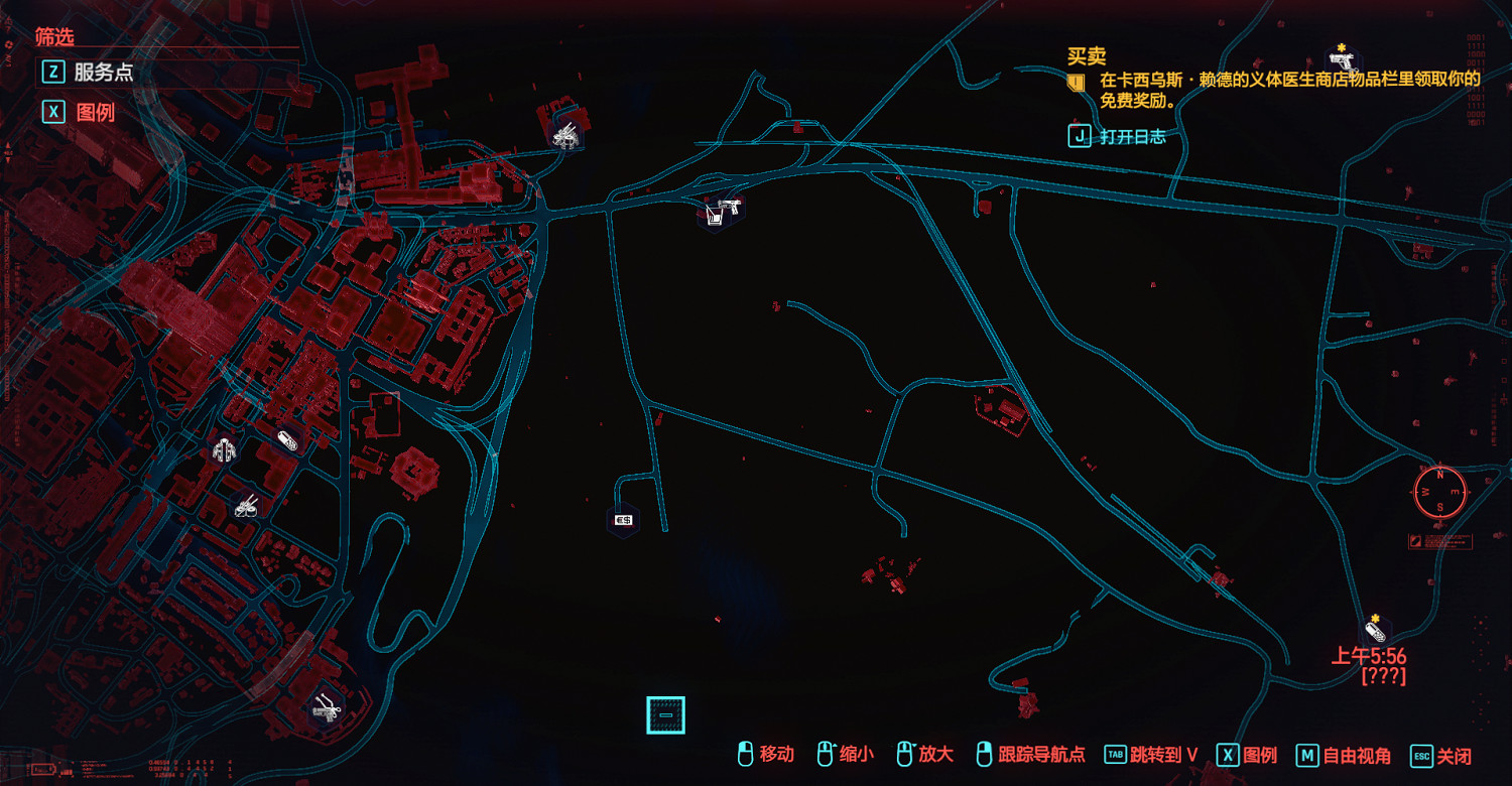 《電馭叛客2077》服務點在哪 服務點地圖位置詳解