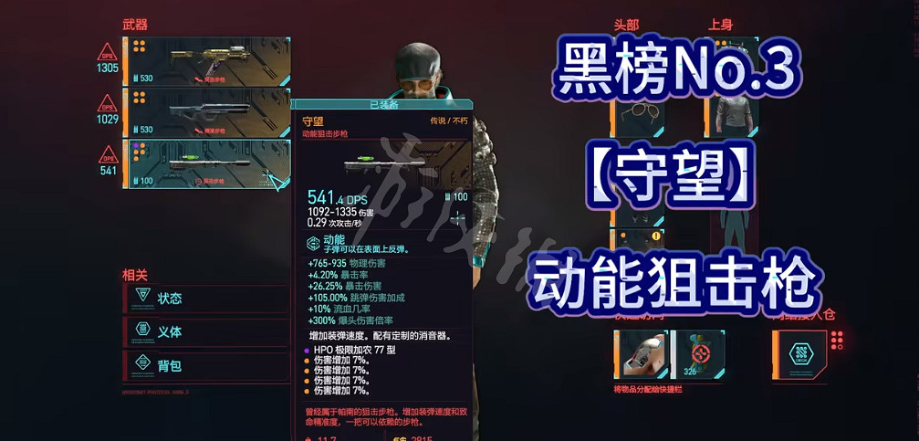 《電馭叛客2077》什麽武器好用？1.6武器紅黑榜介紹