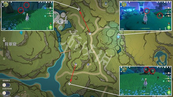 《原神》須彌草晶蝶收集路線分享 須彌草晶蝶分布圖 《原神》須彌草晶蝶收集路線分享 須彌草晶蝶分布圖