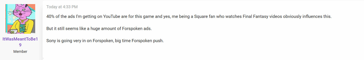 索尼為《Forspoken》投放大量廣告 或因PS5獨占兩年