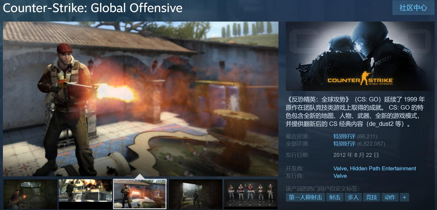 Steam第一大頂梁柱!CSGO玩家好評數量超越600萬! Steam第一大頂梁柱!CSGO玩家好評數量超越600萬!