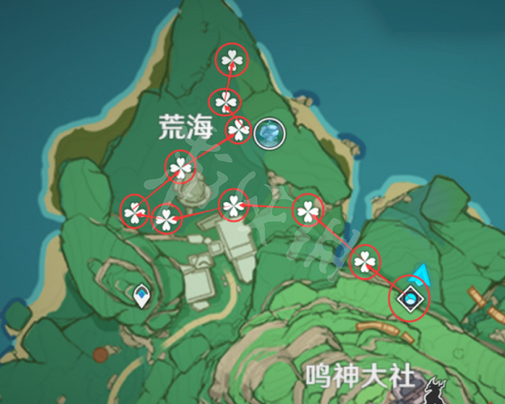 《原神》緋櫻繡球位置路線分享 緋櫻繡球哪裡多? 《原神》緋櫻繡球位置路線分享 緋櫻繡球哪裡多?