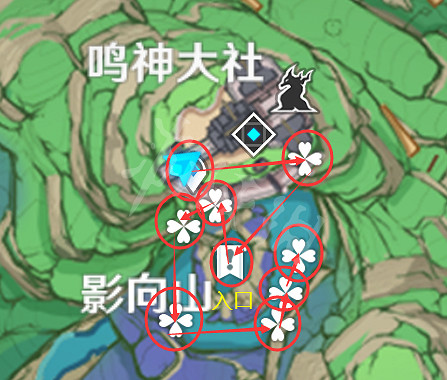 《原神》緋櫻繡球位置路線分享 緋櫻繡球哪裡多? 《原神》緋櫻繡球位置路線分享 緋櫻繡球哪裡多?