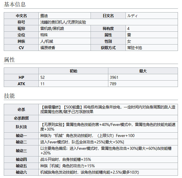 《彈射世界》淺睡的貴婦機人露迪怎麽樣 雷機娘技能介紹