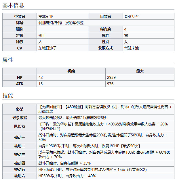 《彈射世界》刹那舞娘羅塞莉亞怎麽樣 羅塞莉亞技能介紹 《彈射世界》刹那舞娘羅塞莉亞怎麽樣 羅塞莉亞技能介紹