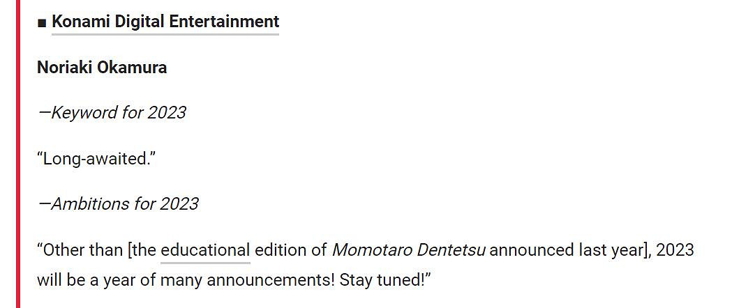 科拿米潛龍諜影製作人:2023年有"期待已久"的消息! 科拿米潛龍諜影製作人:2023年有"期待已久"的消息!