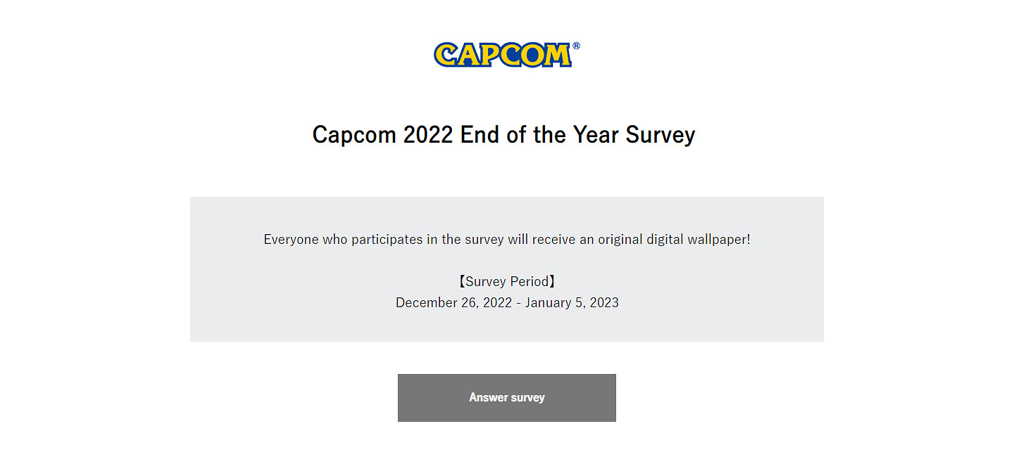 “Xbox商城”被忽略?卡普空發布年終調查問卷! “Xbox商城”被忽略?卡普空發布年終調查問卷!