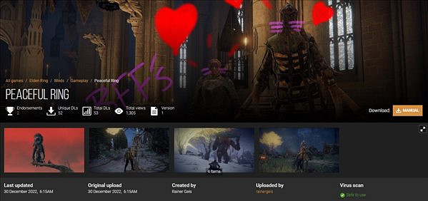 《艾爾登法環》和平模式MOD 沒有殺戮,沒有死亡! 《艾爾登法環》和平模式MOD 沒有殺戮,沒有死亡!