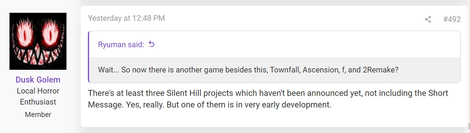 傳聞:Konami至少還有3款《沉默之丘》遊戲項目未公布 傳聞:Konami至少還有3款《沉默之丘》遊戲項目未公布