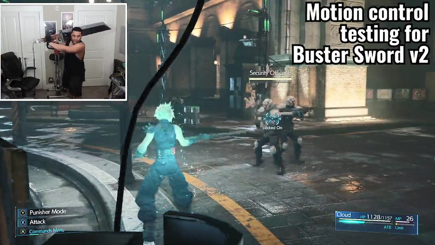 玩家打造FF7克勞德巨劍搖桿玩重製版 最多隻能揮舞2小時 玩家打造FF7克勞德巨劍搖桿玩重製版 最多隻能揮舞2小時