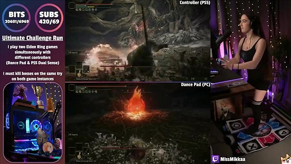 女主播一心二用雙開挑戰《艾爾登法環》女武神Boss! 女主播一心二用雙開挑戰《艾爾登法環》女武神Boss!