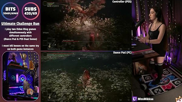 女主播一心二用雙開挑戰《艾爾登法環》女武神Boss! 女主播一心二用雙開挑戰《艾爾登法環》女武神Boss!