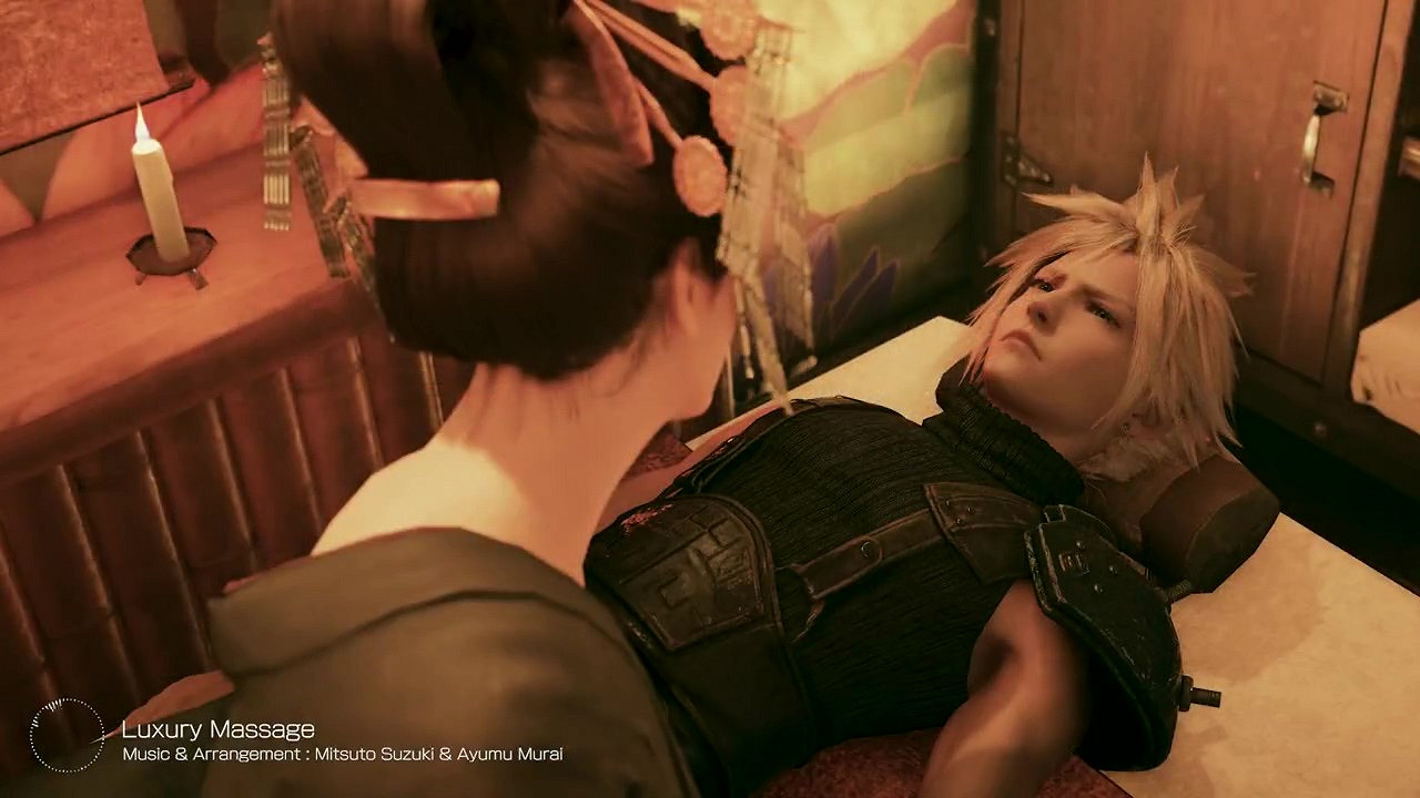 《FF7重製版》曝按摩店片段 美豔藝伎治愈你的疲勞！