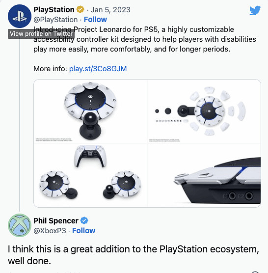 Xbox老板斯賓塞稱讚PS無障礙手把：很好的生態補充！