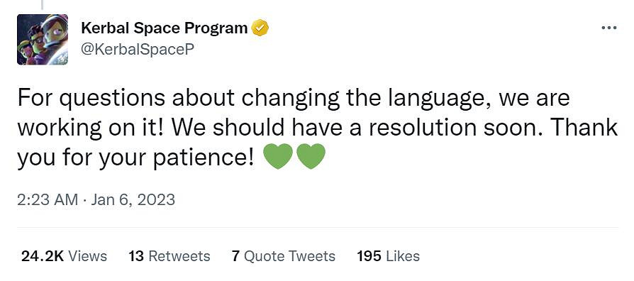 Epic免費版《坎巴拉太空計劃》沒中文 官方:稍後解決 Epic免費版《坎巴拉太空計劃》沒中文 官方:稍後解決