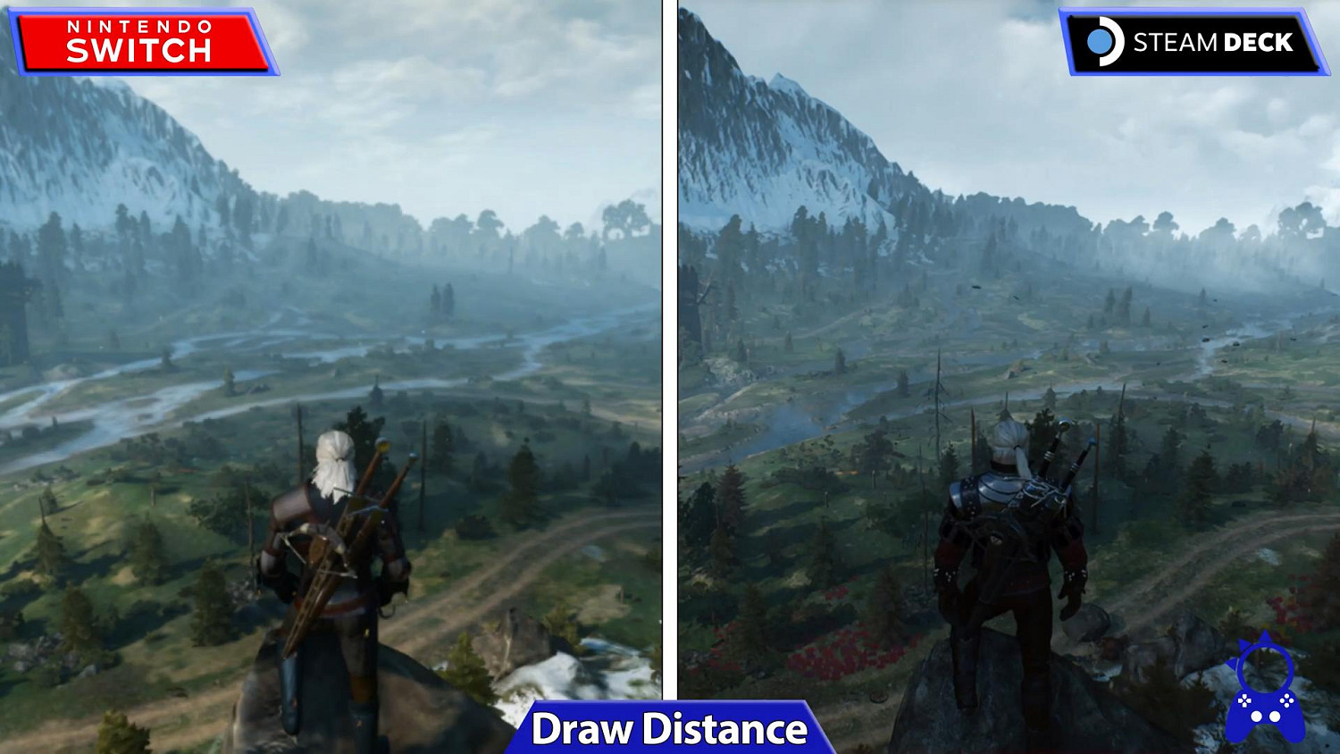 掌機對決!《巫師3》Switch與Steam Deck畫面對比 掌機對決!《巫師3》Switch與Steam Deck畫面對比