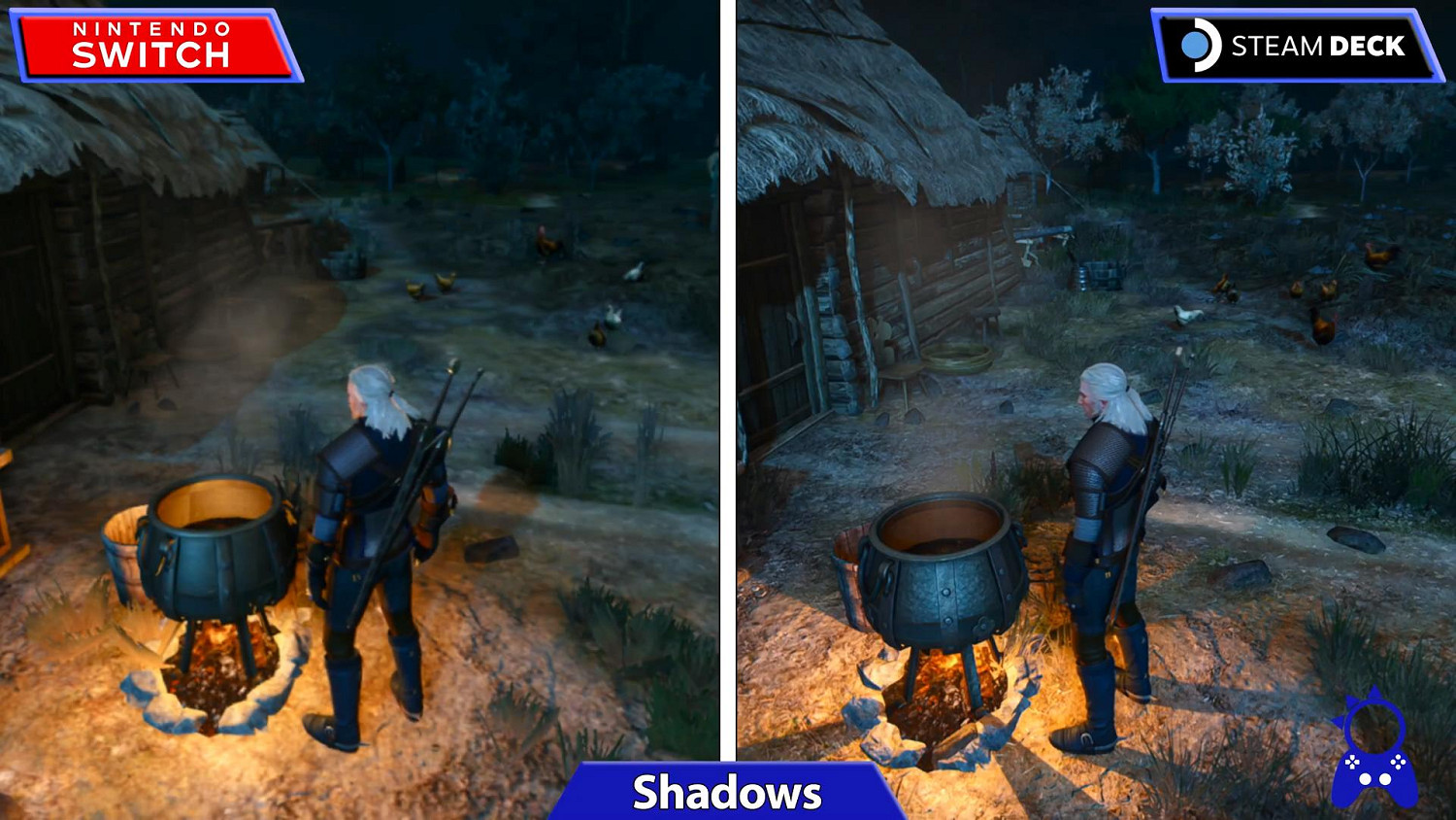 掌機對決!《巫師3》Switch與Steam Deck畫面對比 掌機對決!《巫師3》Switch與Steam Deck畫面對比