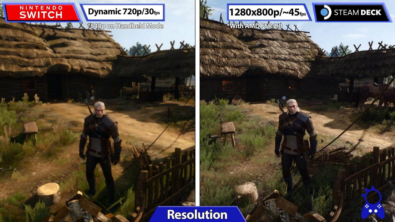 掌機對決!《巫師3》Switch與Steam Deck畫面對比 掌機對決!《巫師3》Switch與Steam Deck畫面對比
