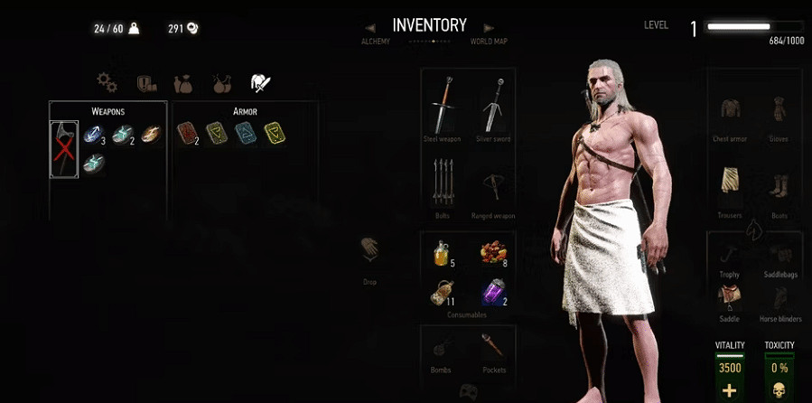 穿的越少，防禦越高！《巫師3》粉絲挑戰不穿衣服通關