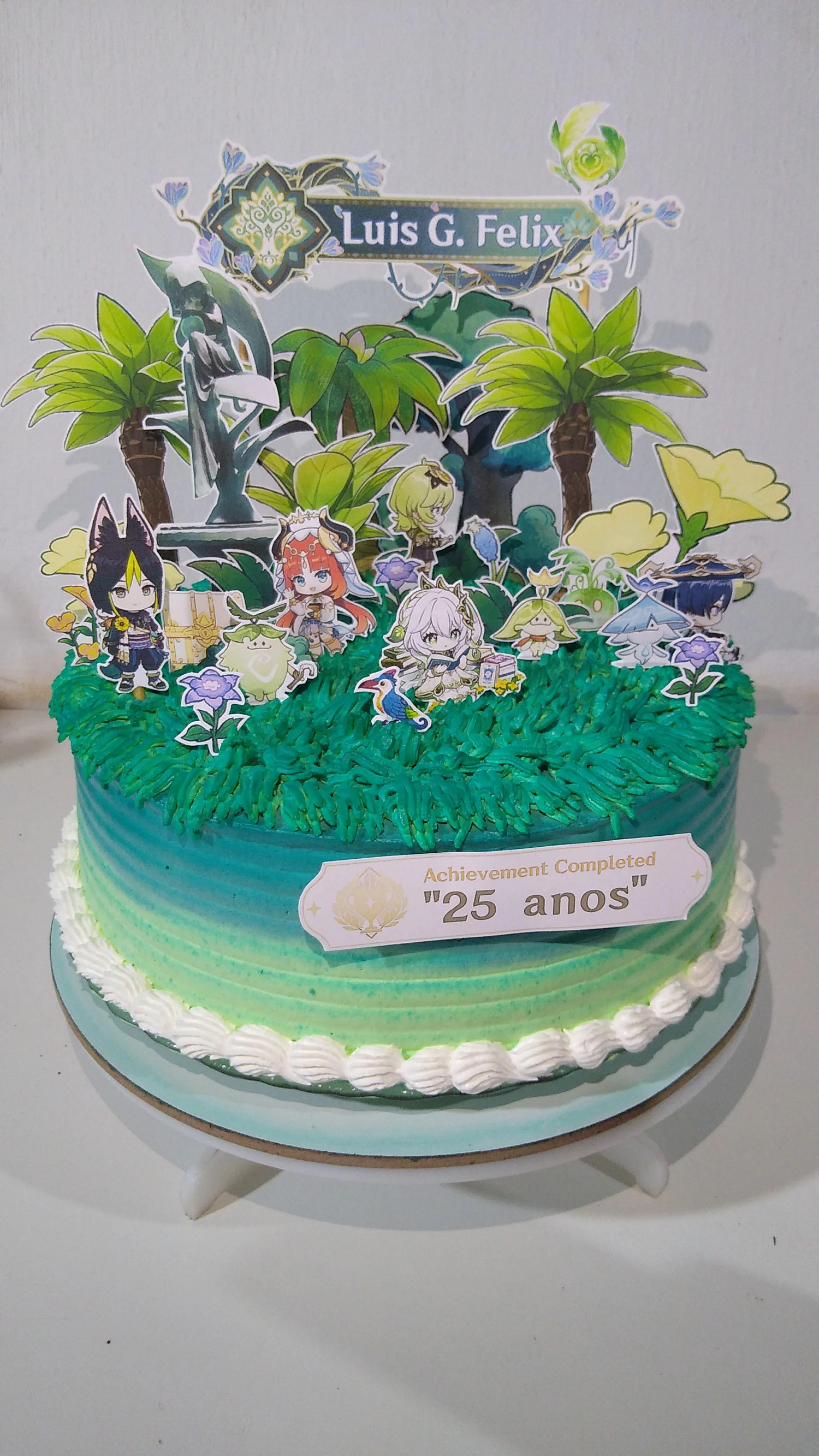 《原神》玩家分享須彌主題生日蛋糕：外觀精致食欲大開