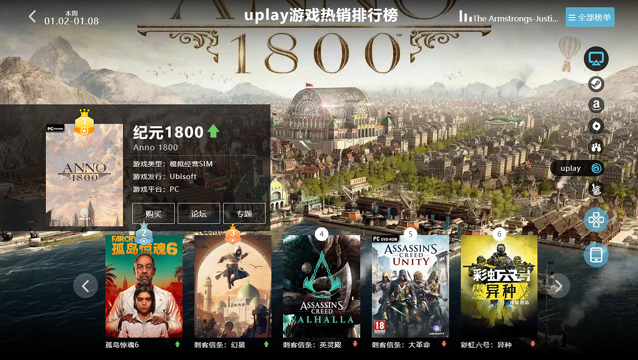 01.02-01.08全球遊戲銷量榜：《艾爾登法環》多平台熱賣！