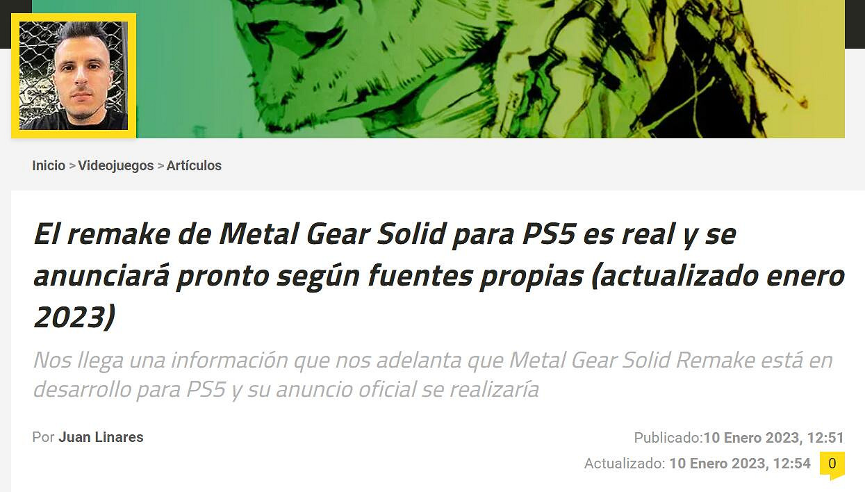 消息稱《潛龍諜影:重製版》可能在2、3月正式公開! 消息稱《潛龍諜影:重製版》可能在2、3月正式公開!