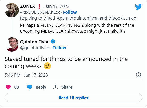 雷電配音演員暗示未來幾周將有《潛龍諜影》消息