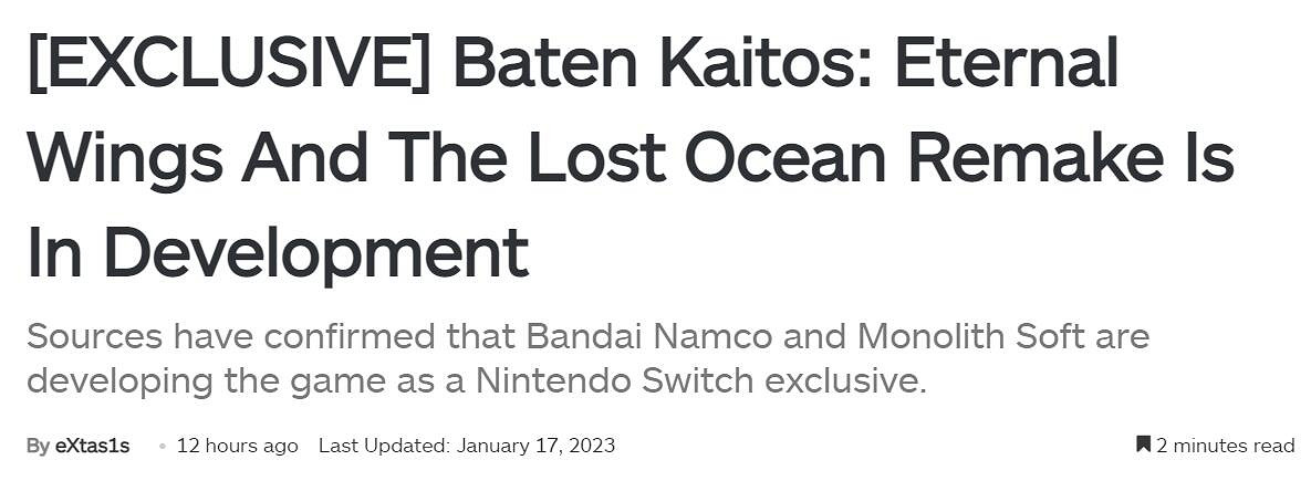 曝Monolith正在重製《霸天開拓史》 今年夏季登陸Switch！