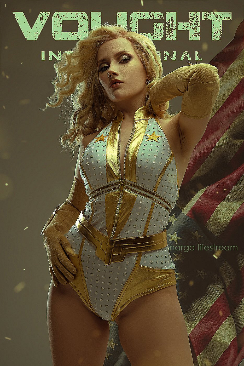 俄妹COS《魔獸》海邊版吉安娜：深V戰衣高品質還原！