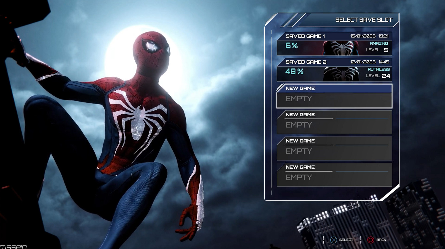 效果太真了!玩家自製《漫威蜘蛛人2》概念主選單 效果太真了!玩家自製《漫威蜘蛛人2》概念主選單