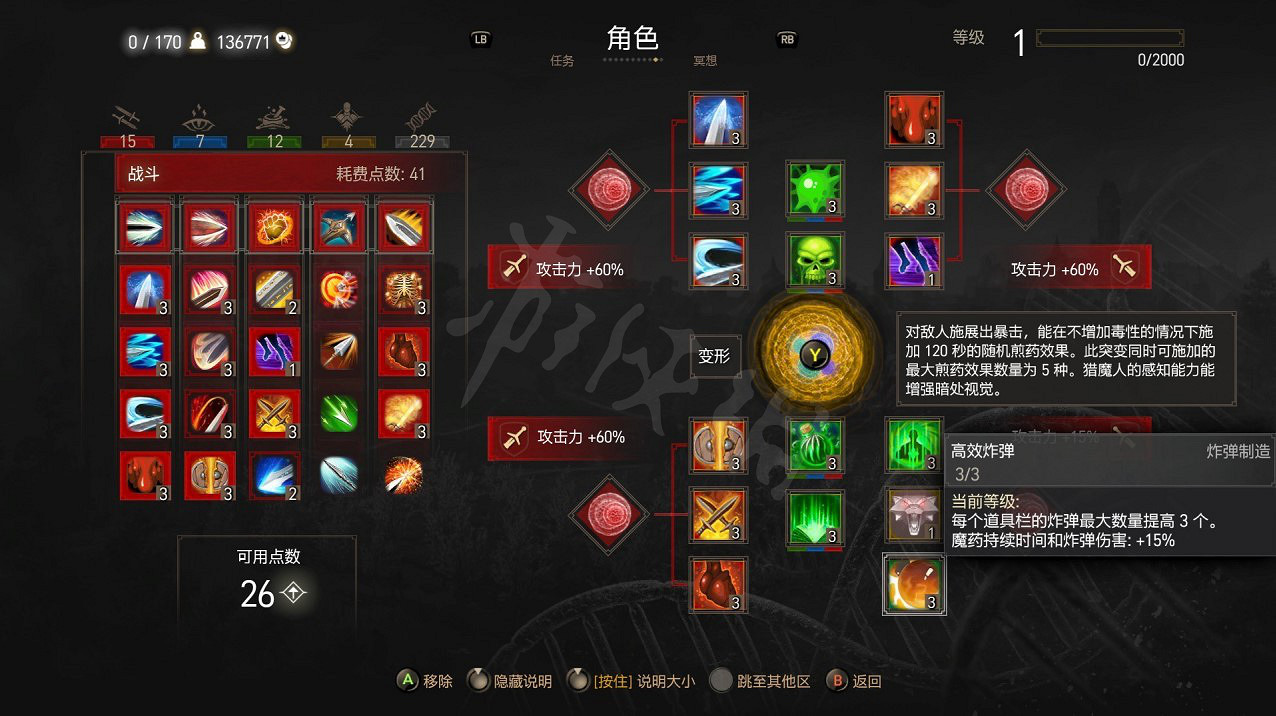 《巫師3次世代版》變形貓流怎麽玩？變形貓流天賦加點推薦