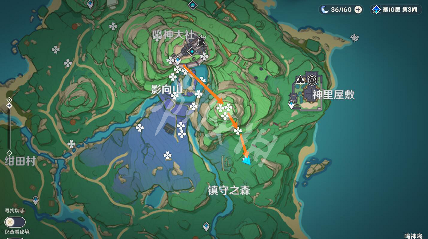 《原神》緋櫻繡球採集路線 緋櫻繡球分布圖 《原神》緋櫻繡球採集路線 緋櫻繡球分布圖