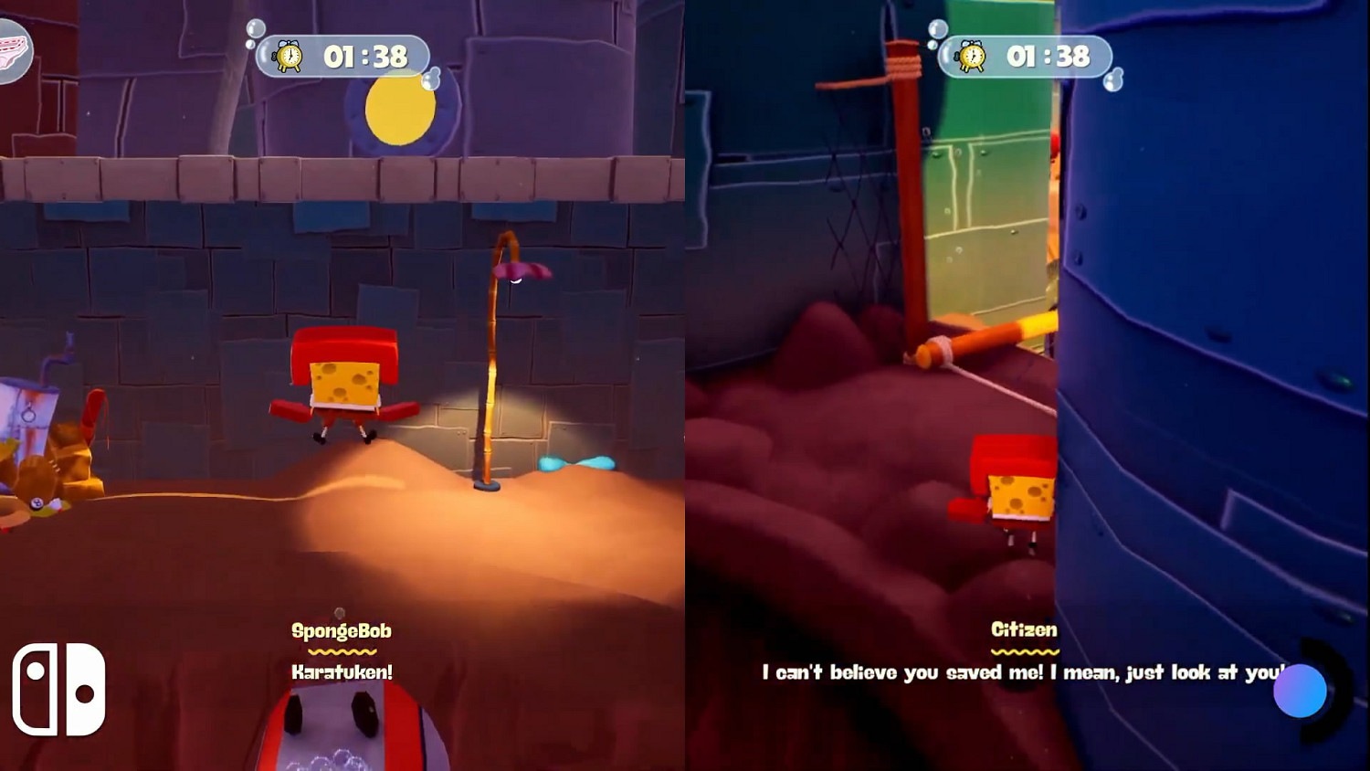 《海綿寶寶：宇宙搖擺》雙平台畫面對比影像公布！