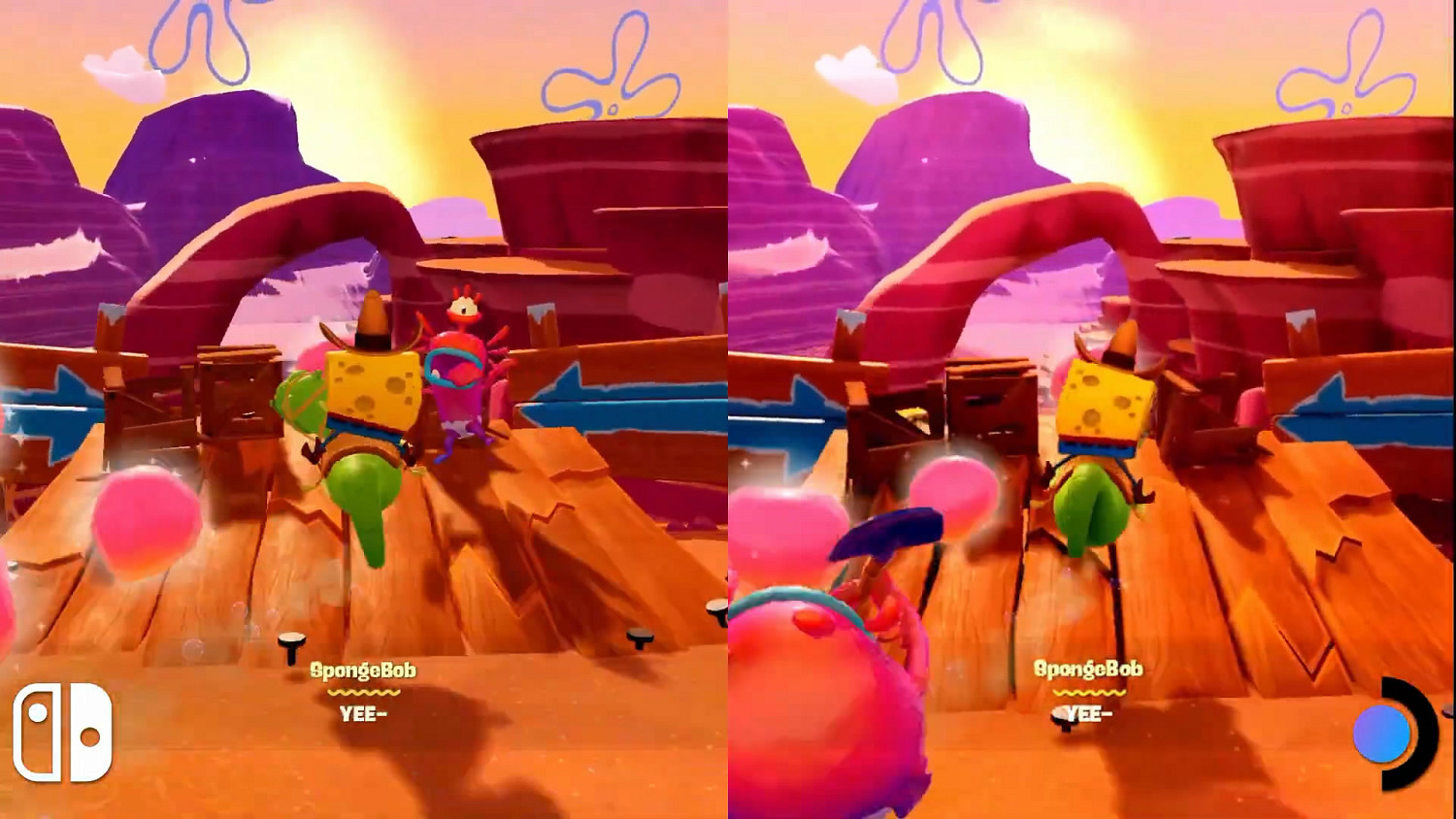 《海綿寶寶：宇宙搖擺》雙平台畫面對比影像公布！