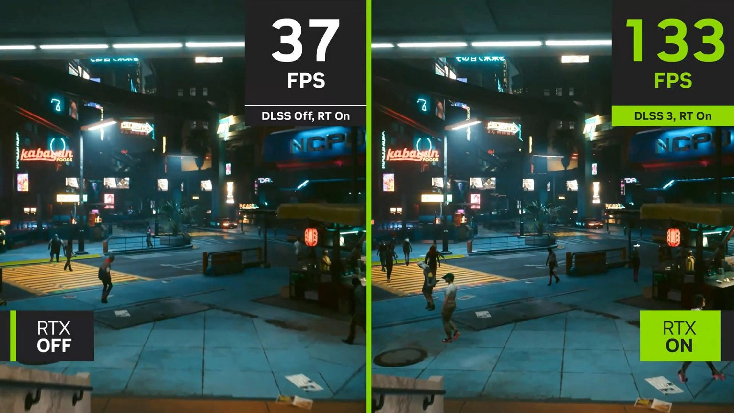 《賽博2077》DLSS3開、關對比 幀數提升原地起飛！