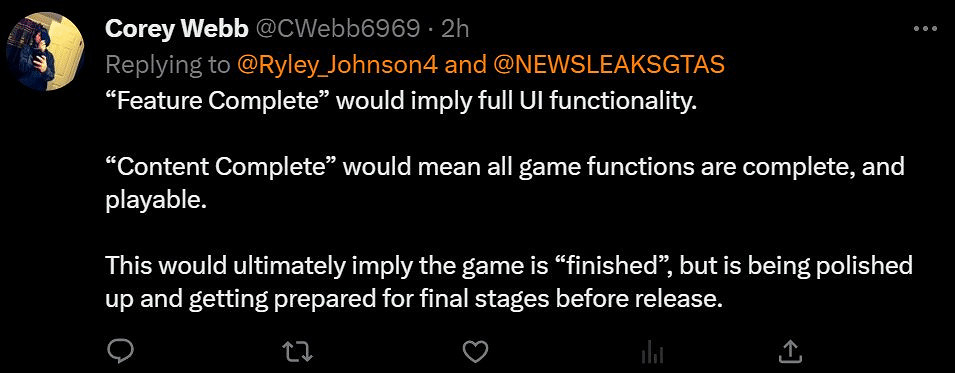 傳聞稱《GTA6》已完成開發：正在進行最後的潤色打磨