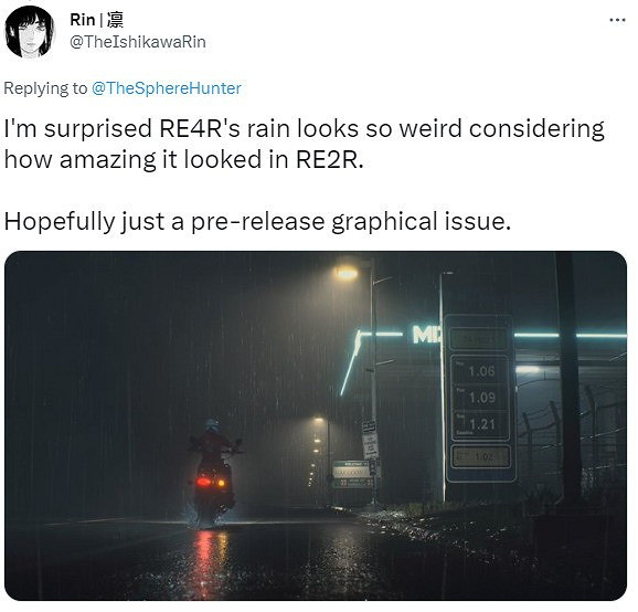 《生化4 重製版》雨水效果太爛了:下的不是雨 是牛奶 《生化4 重製版》雨水效果太爛了:下的不是雨 是牛奶