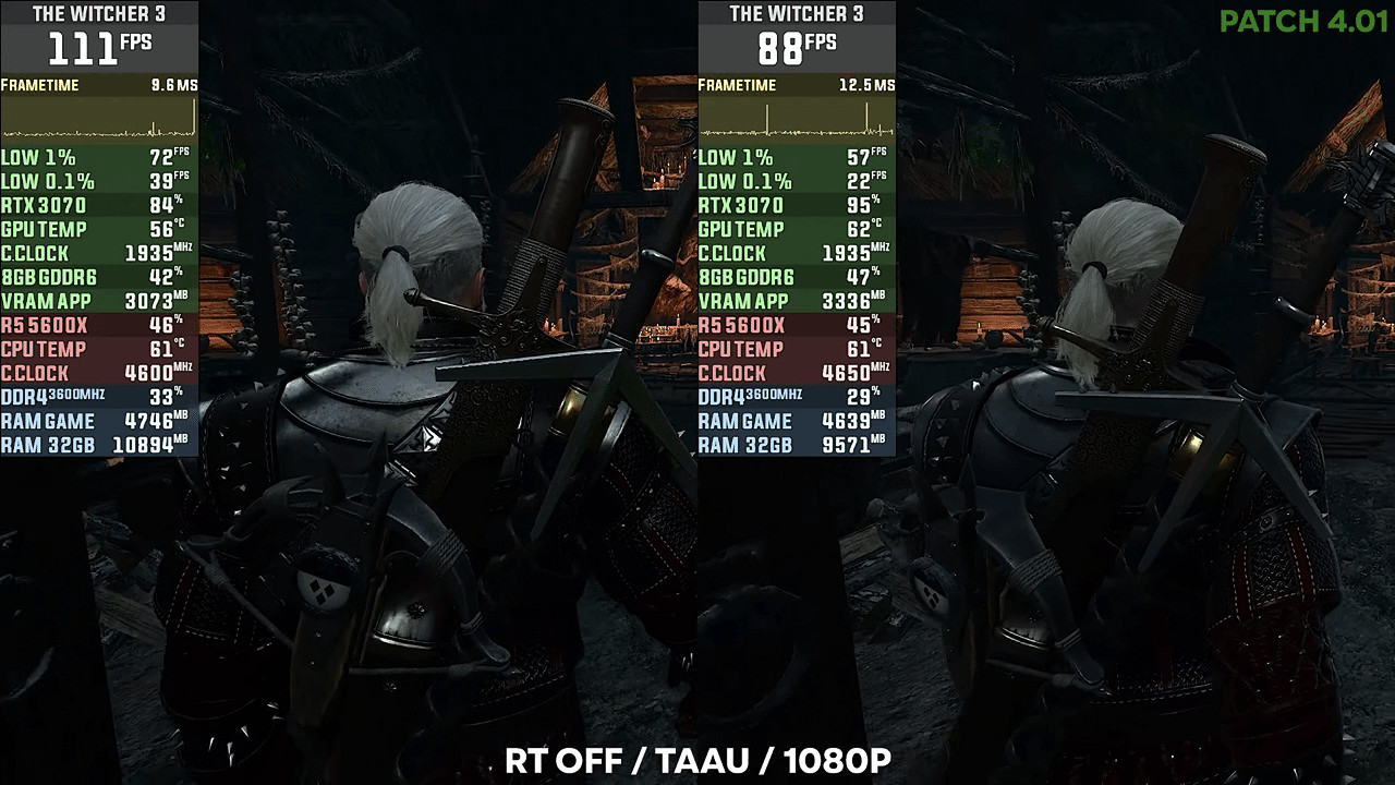 網友分享次世代《巫師3》新老版本對比 幀數相差明顯