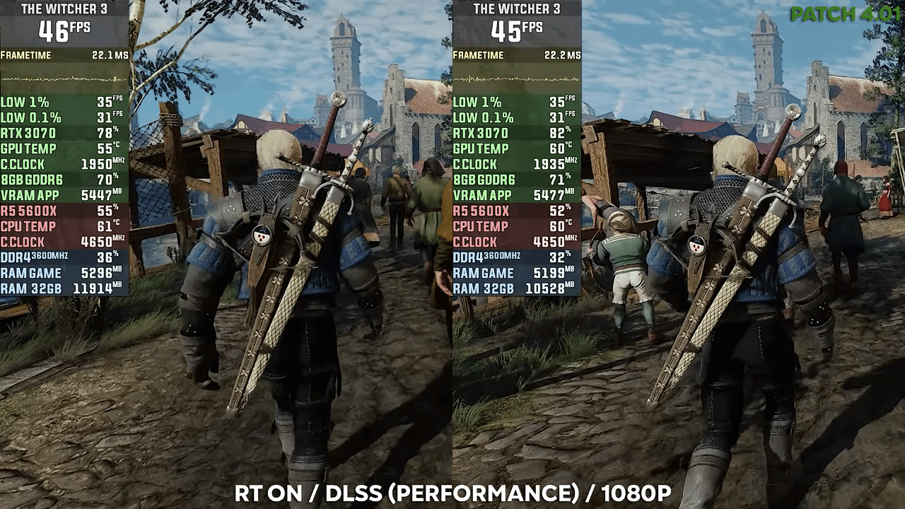 網友分享次世代《巫師3》新老版本對比 幀數相差明顯