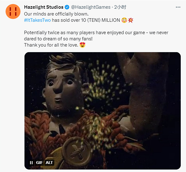 你找到一起玩的人了嗎？《雙人成行》銷量破1000萬！