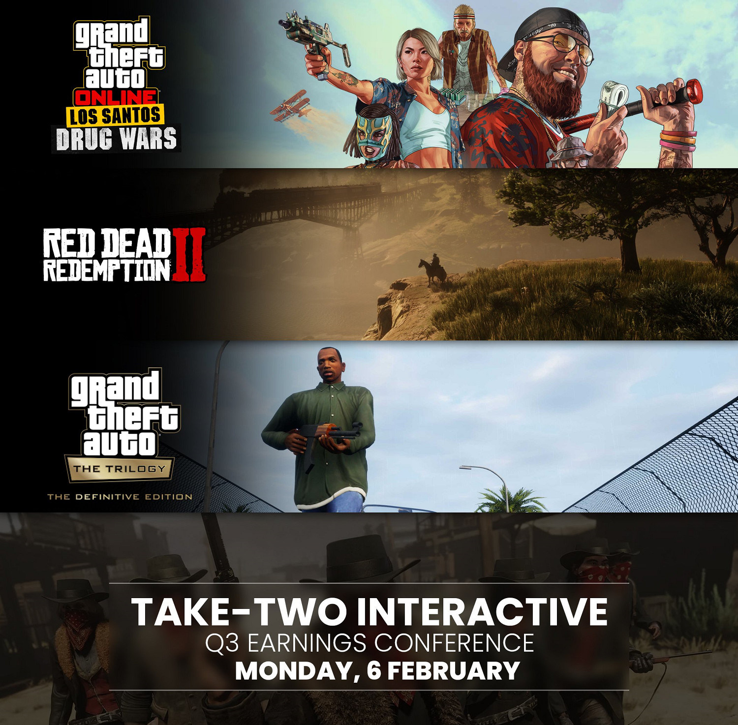 Take-Two將於明天公布財報電話會議 或無《GTA6》消息