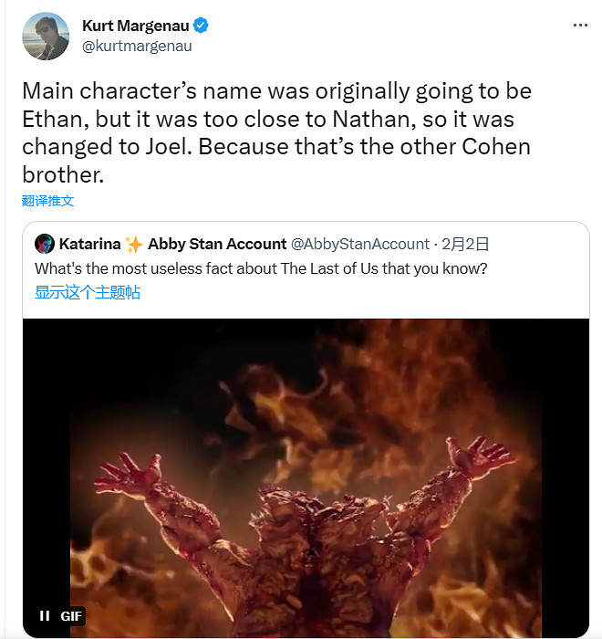 《最後生還者2》主創透露喬爾名字由來：原打算叫伊森