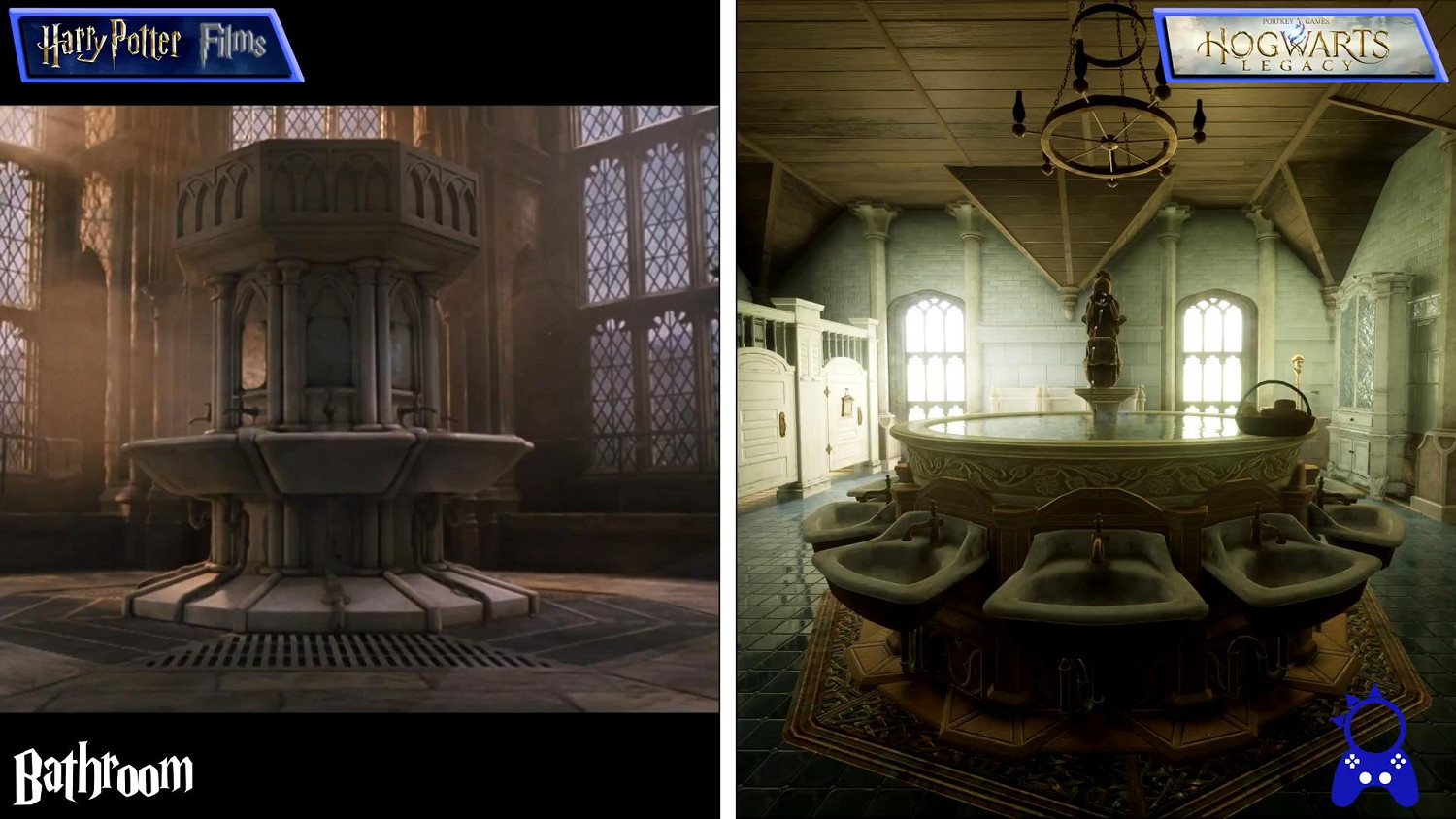 超還原!《霍格華茲之遺》VS《哈利波特》電影場景對比