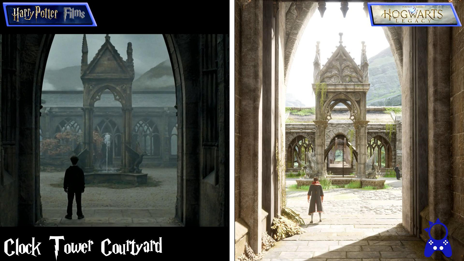 超還原!《霍格華茲之遺》VS《哈利波特》電影場景對比