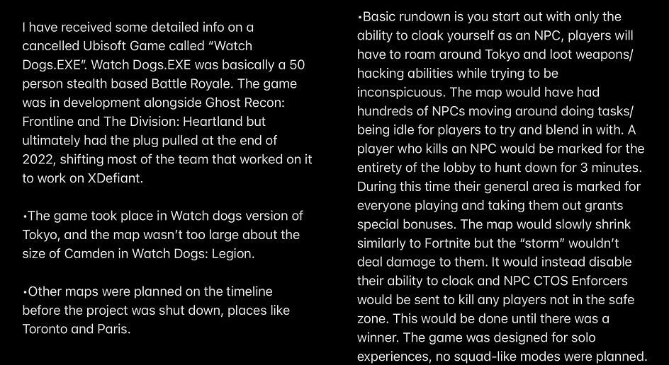 傳聞:育碧曾開發《看門狗》大逃殺遊戲 現已被取消 傳聞:育碧曾開發《看門狗》大逃殺遊戲 現已被取消