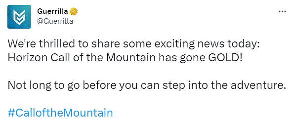 PS VR2護航遊戲《地平線:山之呼喚》已進廠壓盤 PS VR2護航遊戲《地平線:山之呼喚》已進廠壓盤